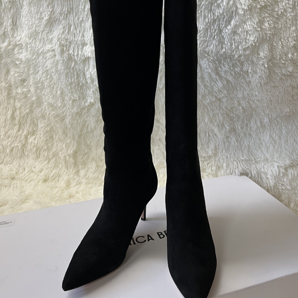 Veronica Beard Black Suede Boots Women's Size: 6.5